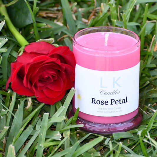 Rose Petal Scented Candle